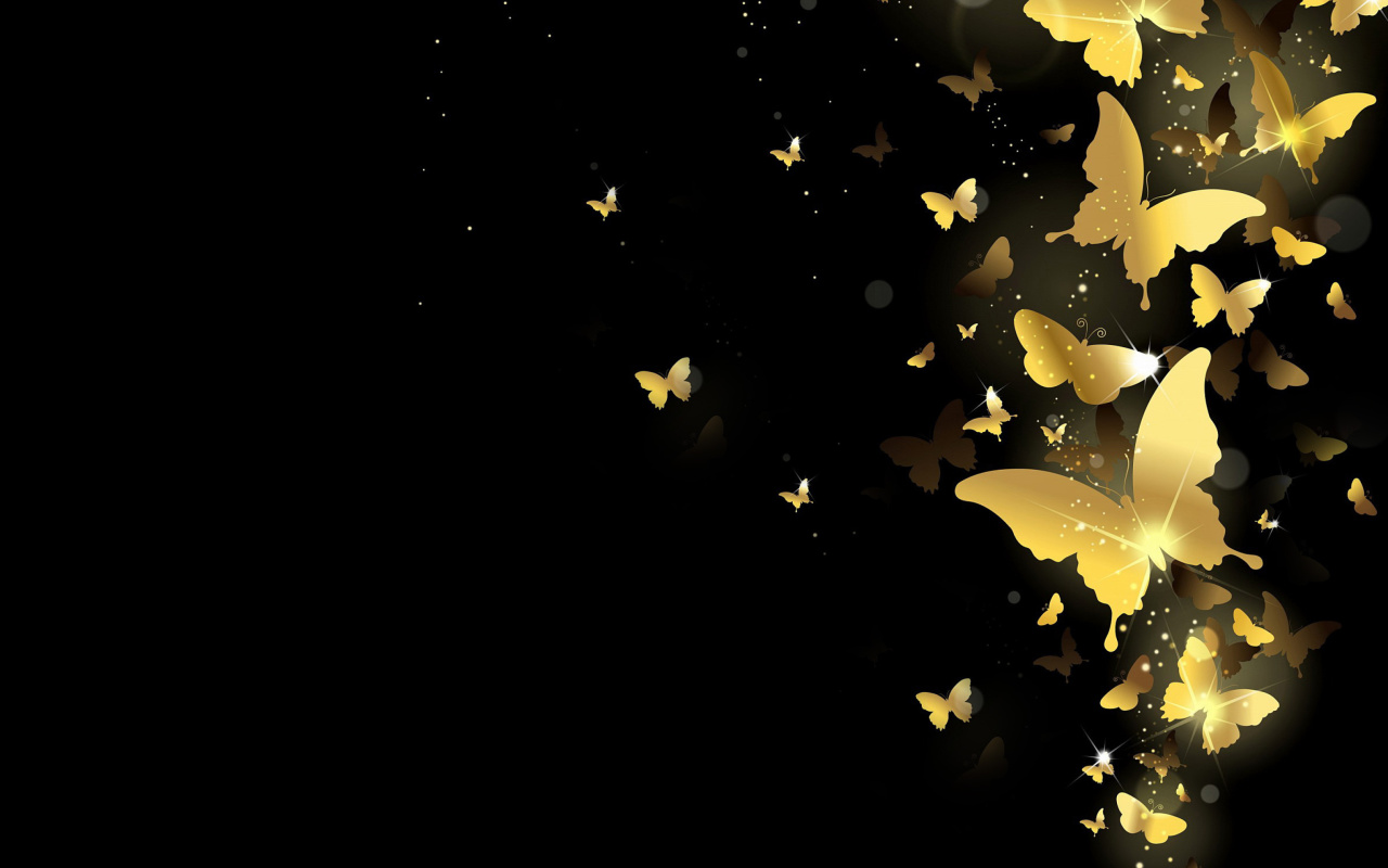 Golden Butterflies wallpaper 1280x800