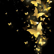 Das Golden Butterflies Wallpaper 208x208