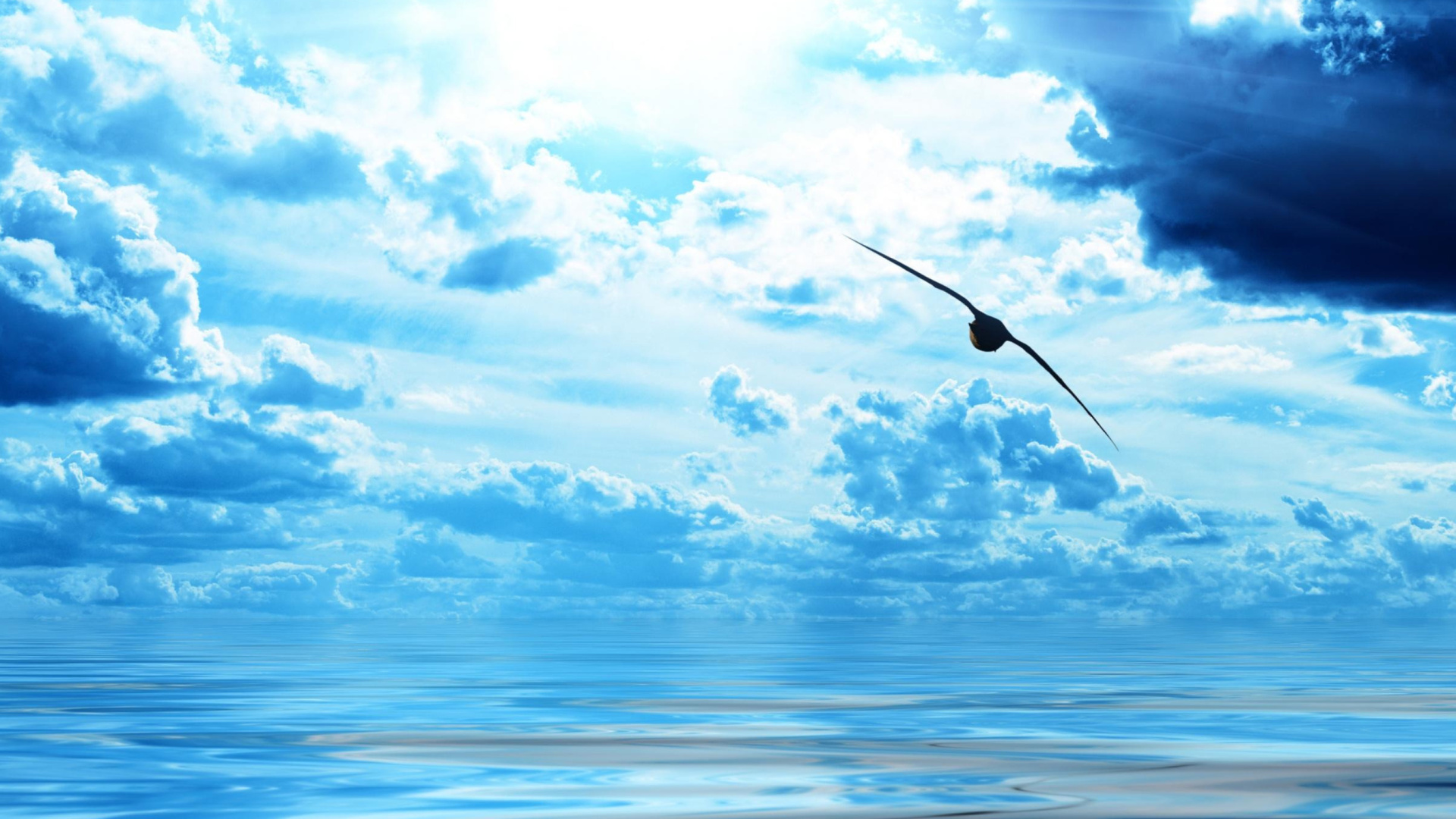 Silent Blue Sea wallpaper 1920x1080