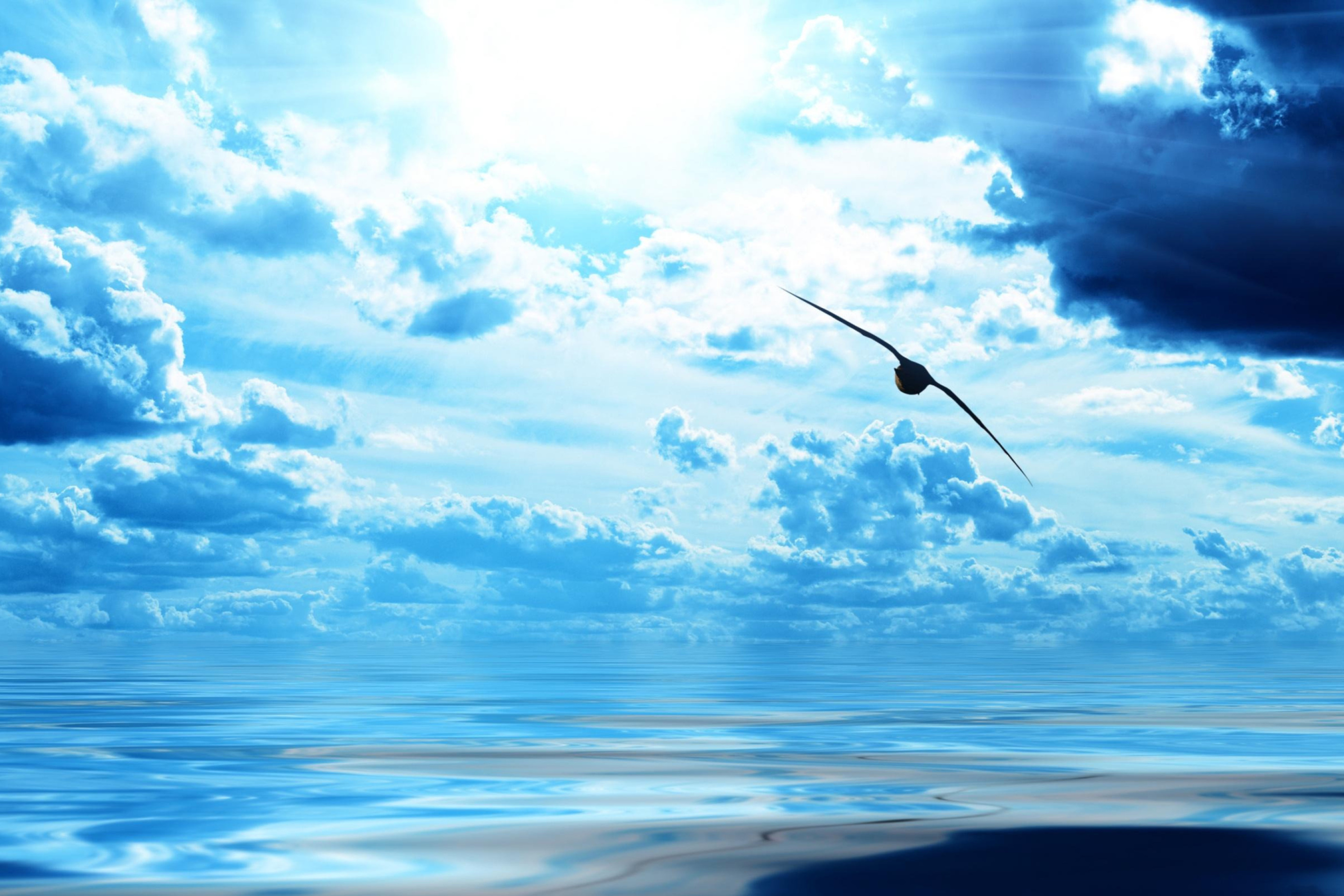 Das Silent Blue Sea Wallpaper 2880x1920