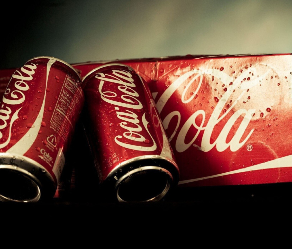 Обои Coca Cola Cans 1200x1024