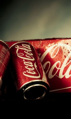 Fondo de pantalla Coca Cola Cans 240x400