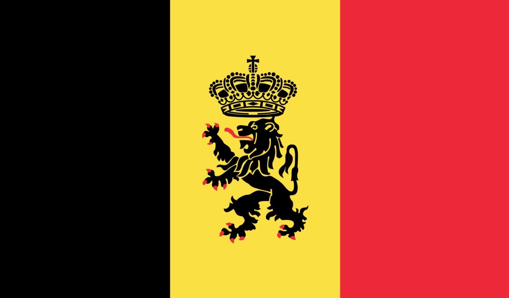 Belgium Flag and Gerb wallpaper 1024x600