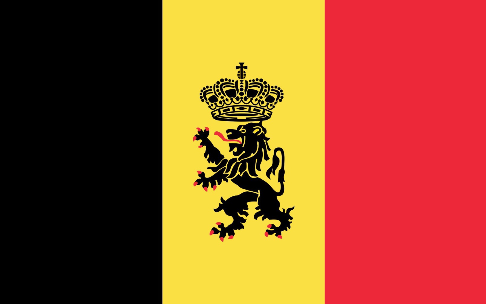 Das Belgium Flag and Gerb Wallpaper 1680x1050