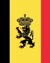 Das Belgium Flag and Gerb Wallpaper 176x220