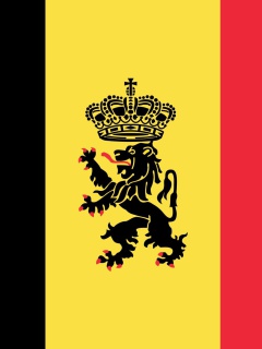 Sfondi Belgium Flag and Gerb 240x320