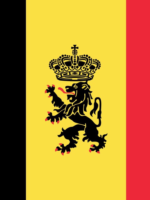 Belgium Flag and Gerb wallpaper 480x640