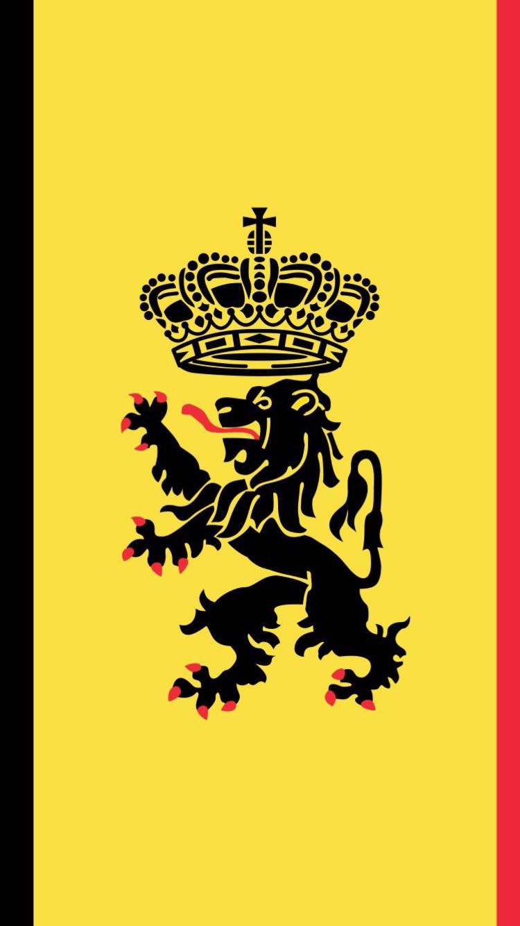 Обои Belgium Flag and Gerb 750x1334