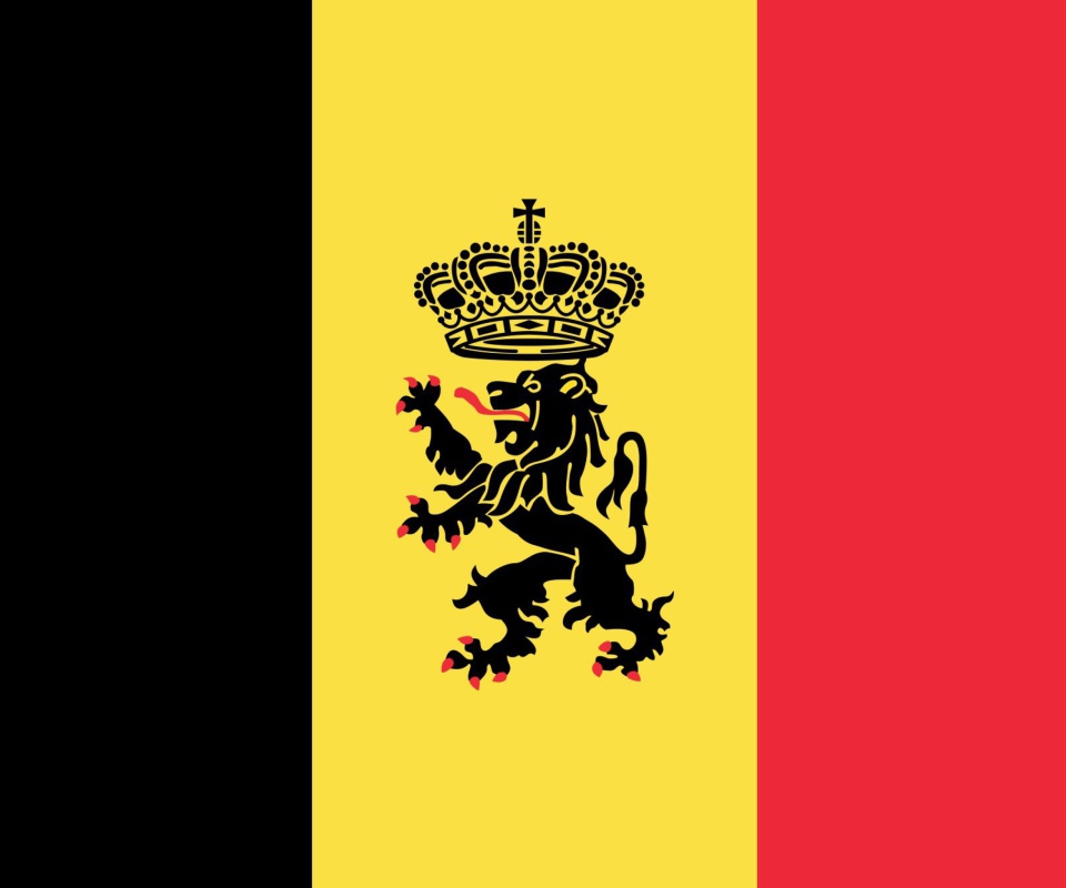 Обои Belgium Flag and Gerb 960x800