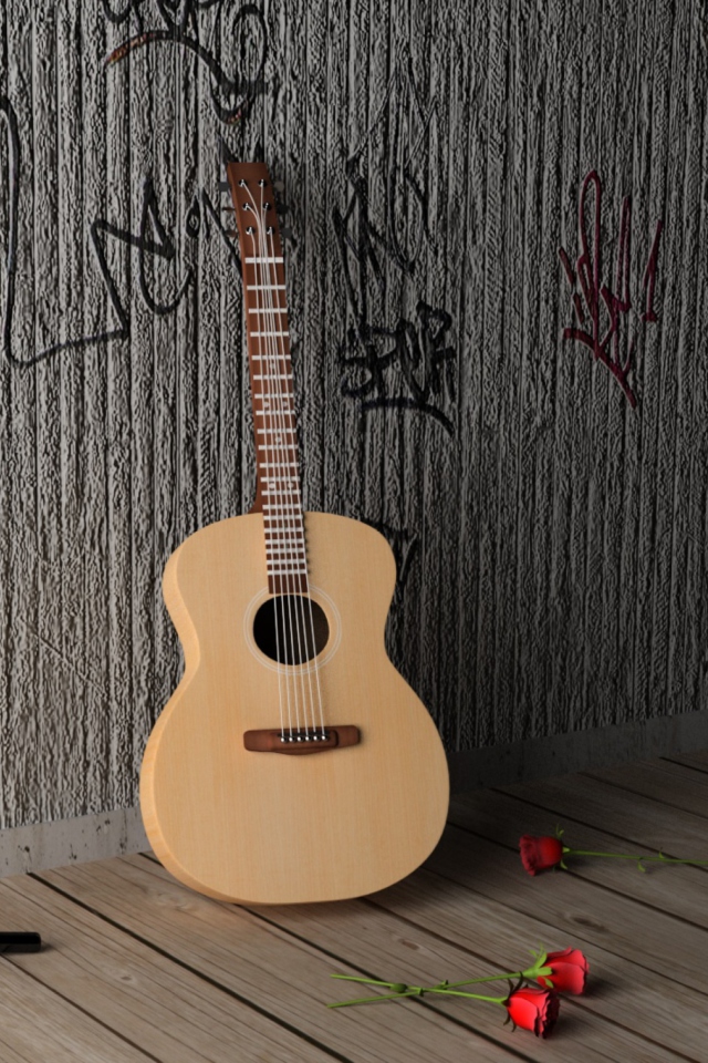 Guitar And Roses screenshot #1 640x960