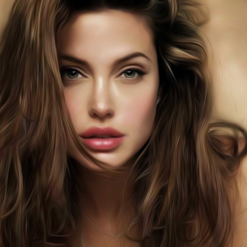 Das Angelina Jolie Art Wallpaper 1024x1024