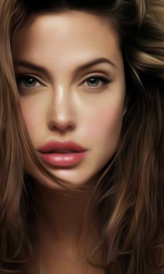 Das Angelina Jolie Art Wallpaper 240x400