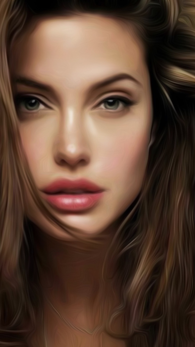 Screenshot №1 pro téma Angelina Jolie Art 640x1136