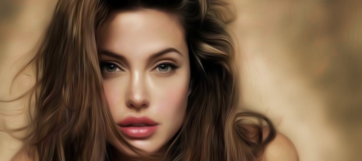 Fondo de pantalla Angelina Jolie Art 720x320