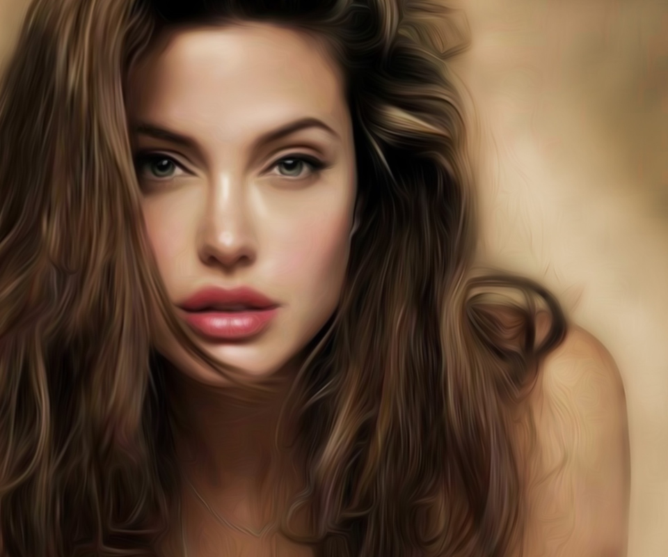 Das Angelina Jolie Art Wallpaper 960x800