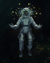 Das Astronaut's Dreams Wallpaper 176x220