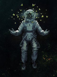 Das Astronaut's Dreams Wallpaper 240x320