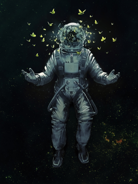 Astronaut's Dreams wallpaper 480x640