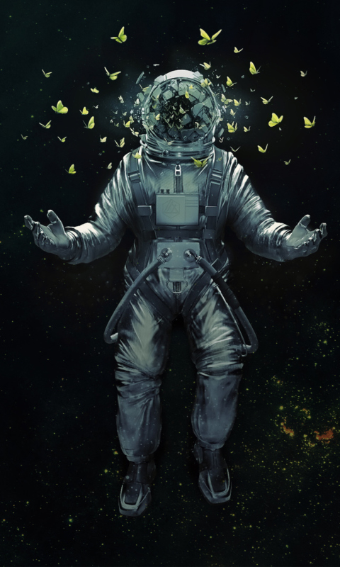 Das Astronaut's Dreams Wallpaper 480x800