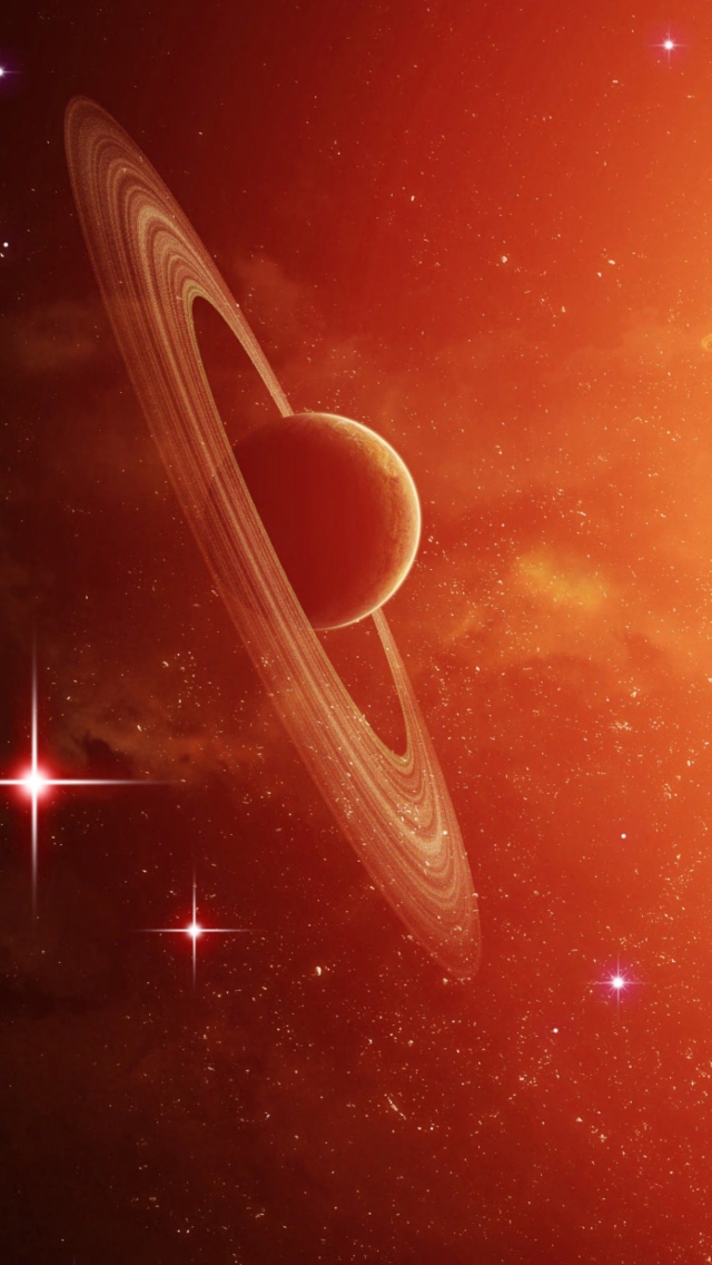 Red Galaxy wallpaper 640x1136