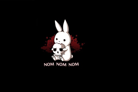 Blood-Thirsty Hare wallpaper 480x320