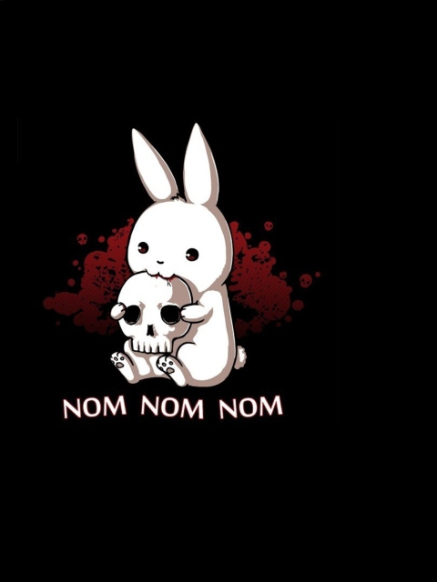 Blood-Thirsty Hare wallpaper 480x640