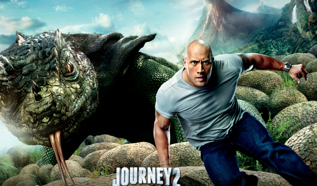 Dwayne Johnson In Journey 2: The Mysterious Island wallpaper 1024x600