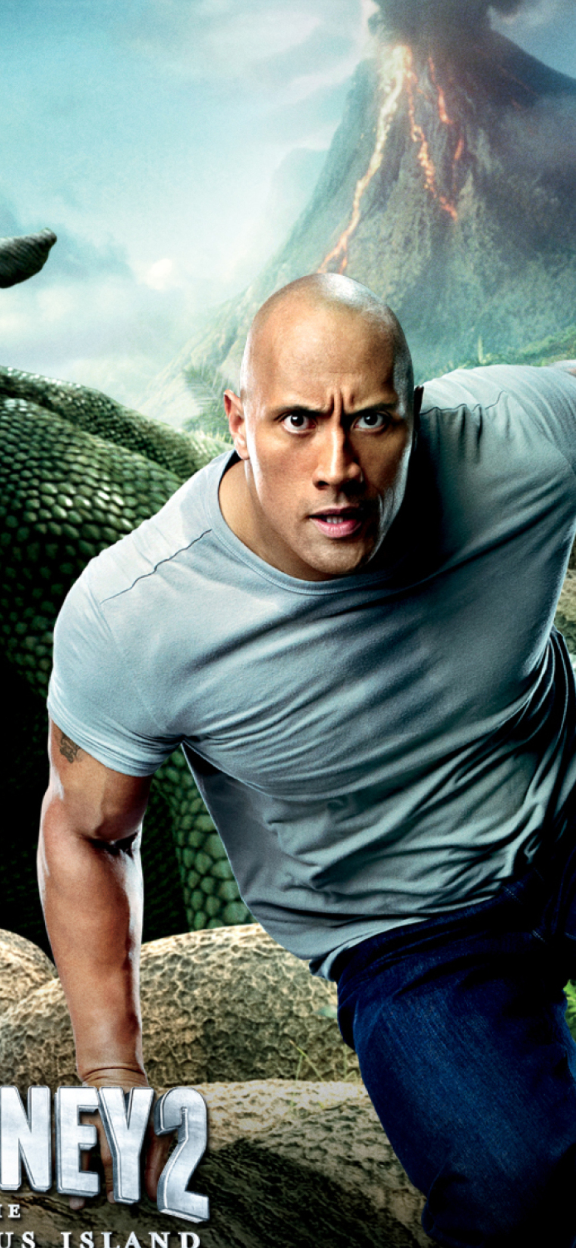 Dwayne Johnson In Journey 2: The Mysterious Island wallpaper 1170x2532