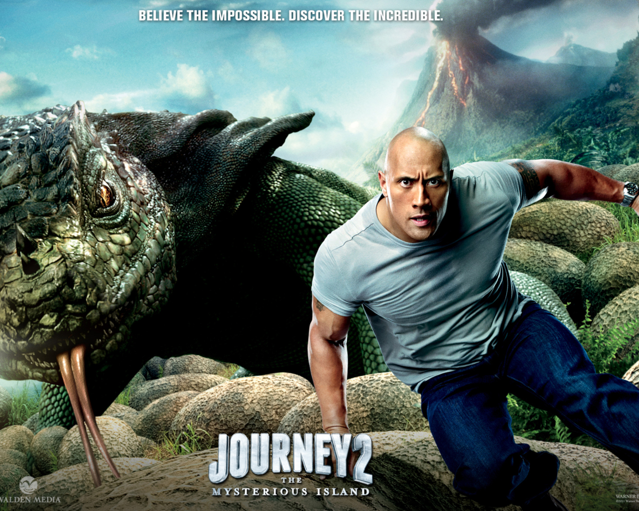 Das Dwayne Johnson In Journey 2: The Mysterious Island Wallpaper 1280x1024