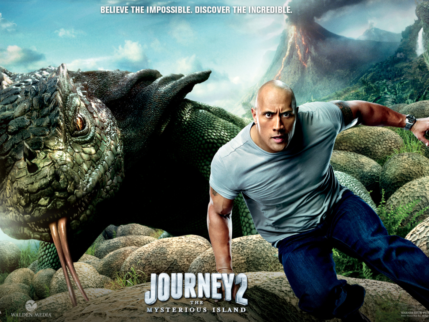 Dwayne Johnson In Journey 2: The Mysterious Island wallpaper 1400x1050