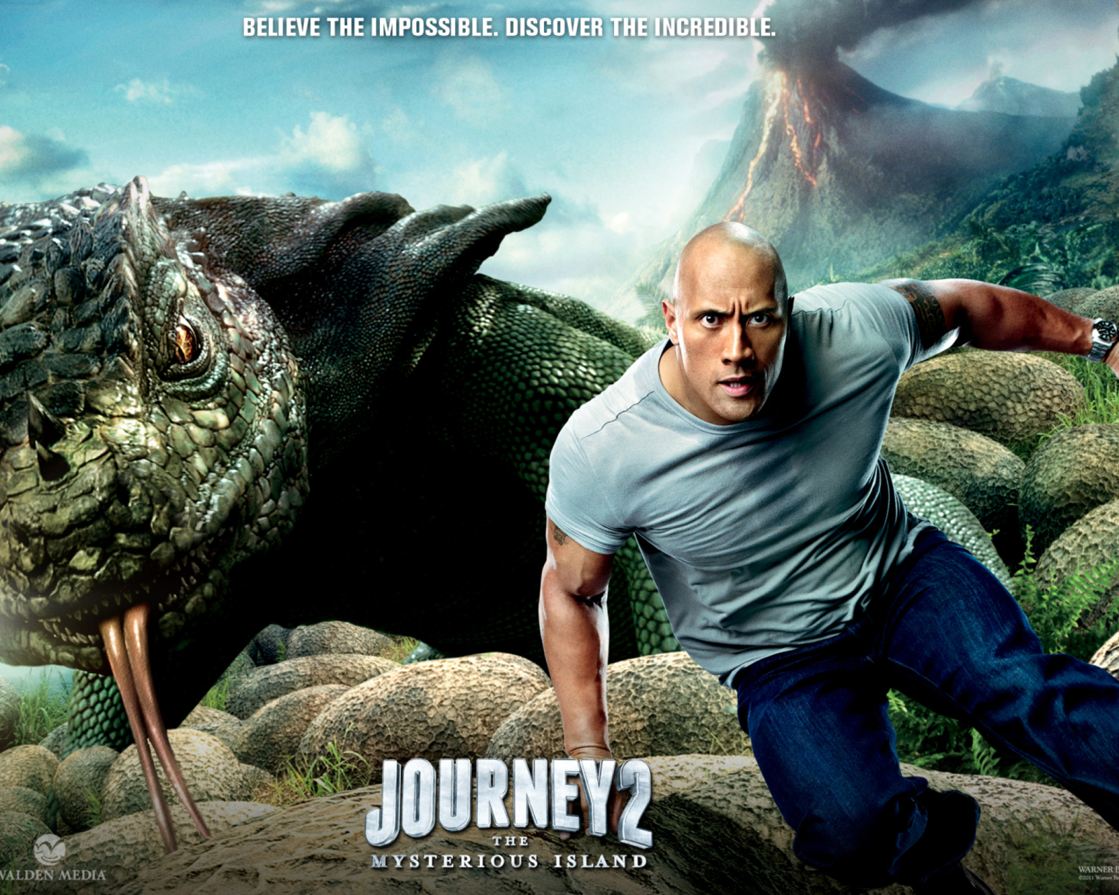 Sfondi Dwayne Johnson In Journey 2: The Mysterious Island 1600x1280