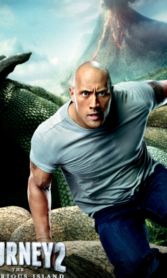 Dwayne Johnson In Journey 2: The Mysterious Island wallpaper 240x400