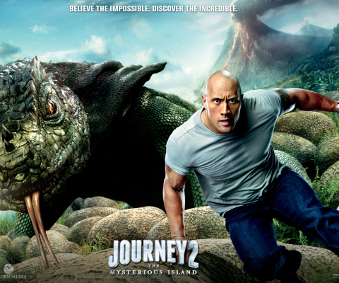 Fondo de pantalla Dwayne Johnson In Journey 2: The Mysterious Island 480x400