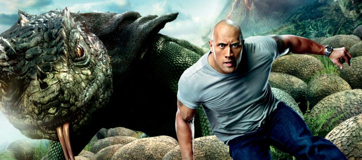 Dwayne Johnson In Journey 2: The Mysterious Island wallpaper 720x320