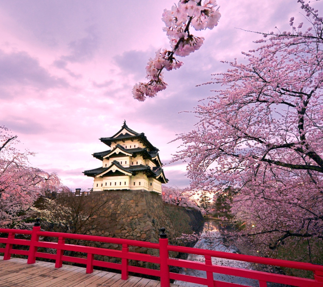 Fondo de pantalla Hirosaki Castle Japan 1080x960