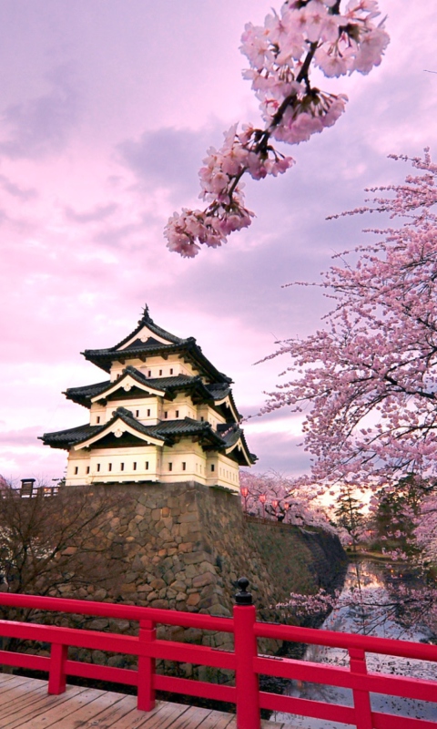 Hirosaki Castle Japan wallpaper 480x800