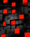 Sfondi Abstract Black And Red Cubes 128x160