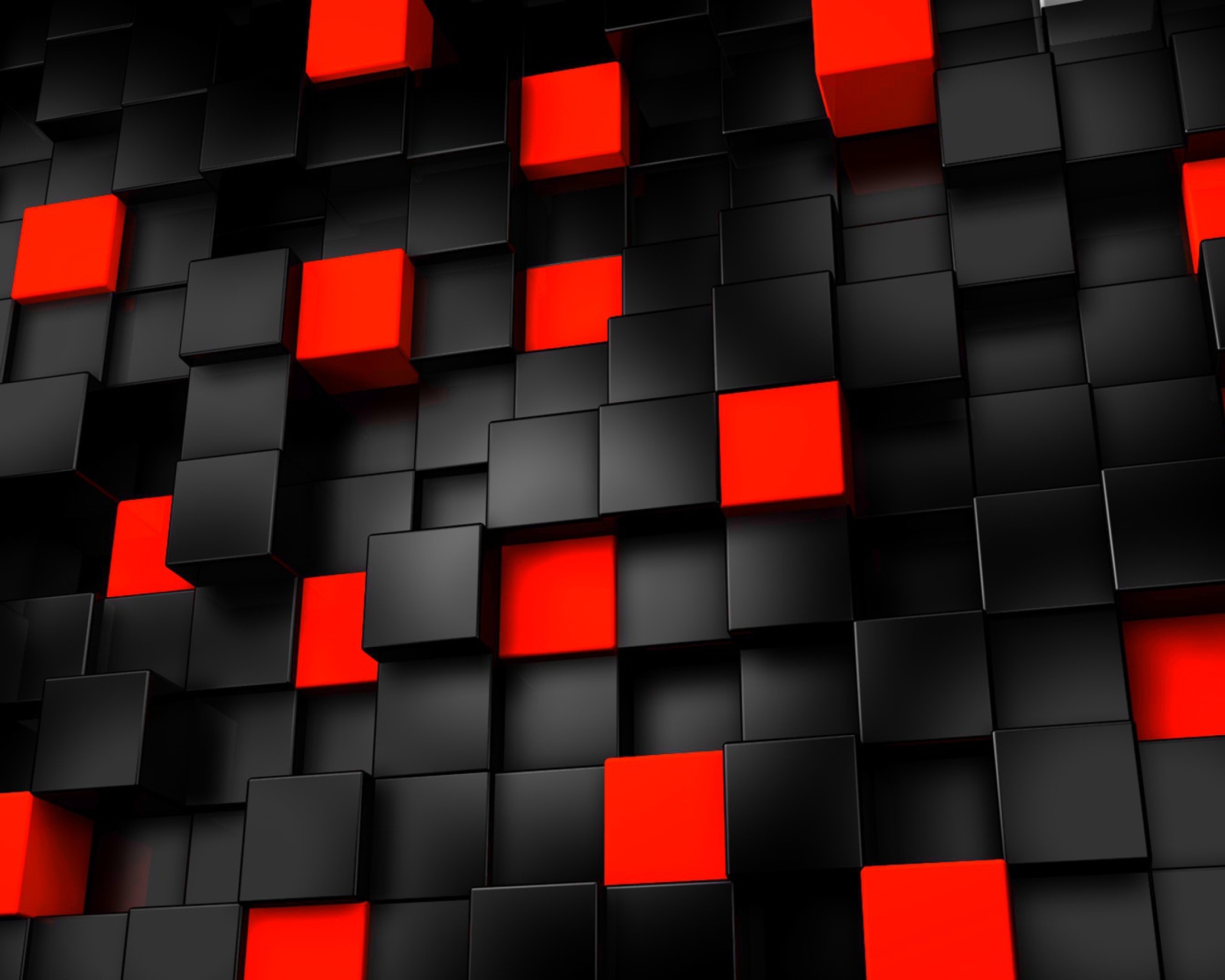 Fondo de pantalla Abstract Black And Red Cubes 1600x1280