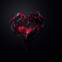 Black 3D Heart wallpaper 128x128