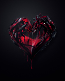 Screenshot №1 pro téma Black 3D Heart 128x160