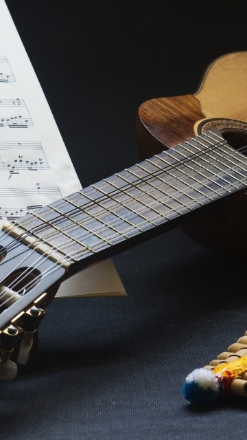 Sfondi Guitar and notes 360x640