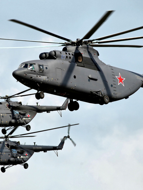 Mi 26 Giant Helicopter wallpaper 480x640