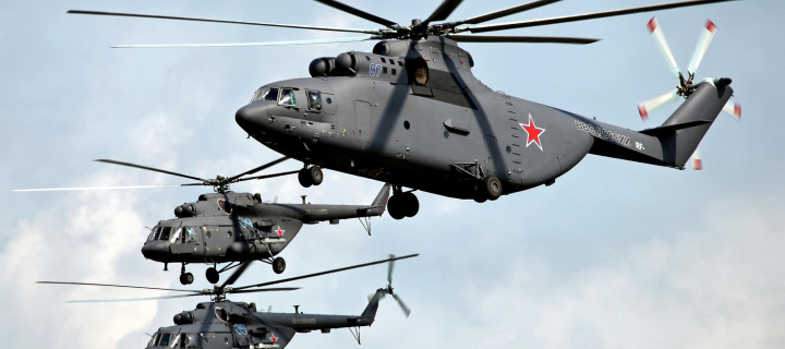 Mi 26 Giant Helicopter wallpaper 720x320
