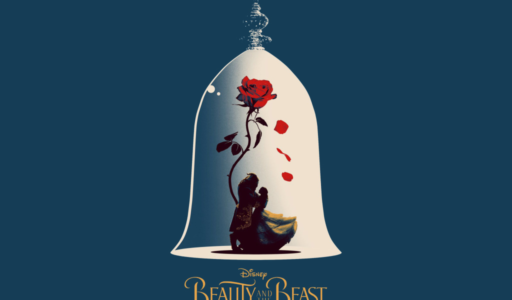 Das Beauty and the Beast Poster Wallpaper 1024x600