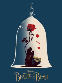 Das Beauty and the Beast Poster Wallpaper 240x320