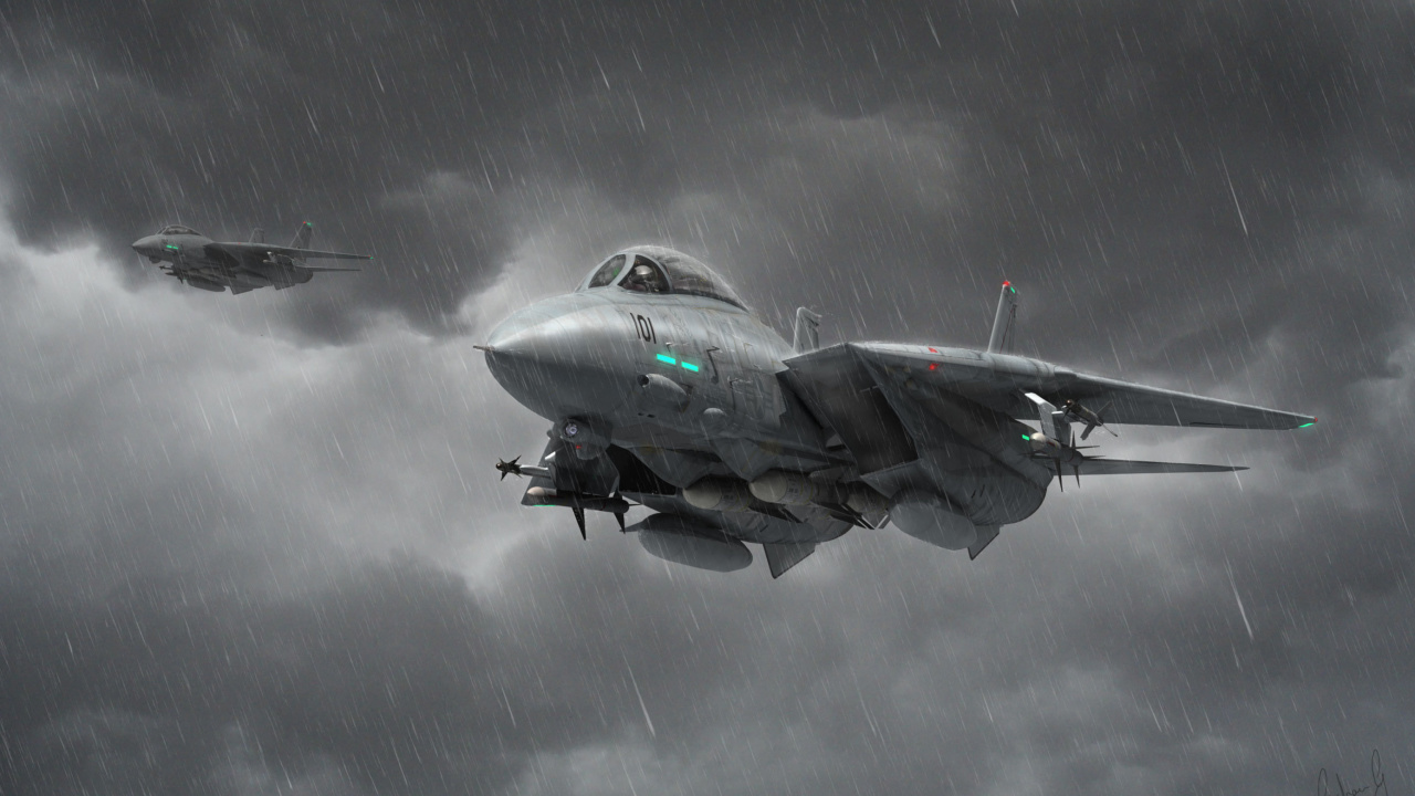 Обои Grumman F 14 Tomcat Interceptor 1280x720