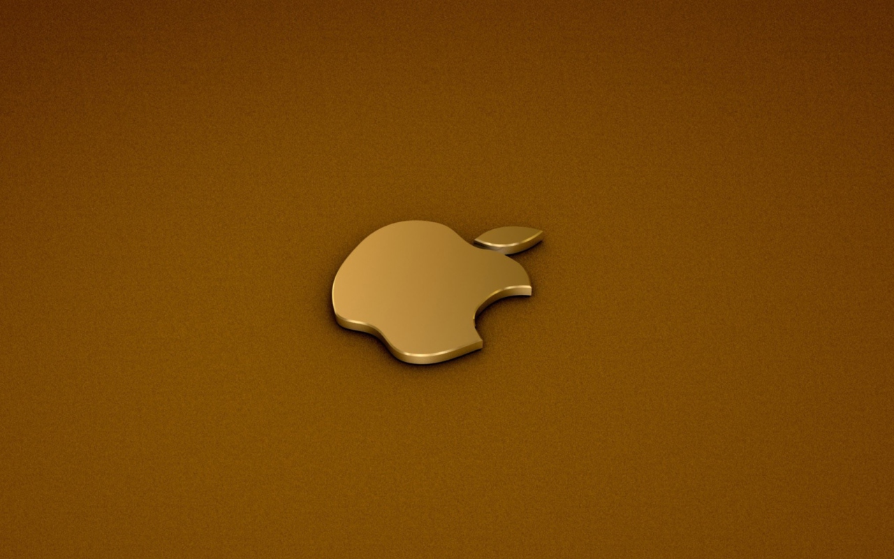 Das Golden Apple Logo Wallpaper 1280x800