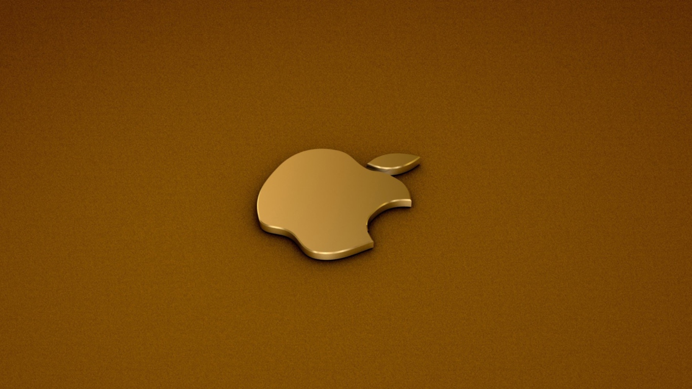 Golden Apple Logo wallpaper 1366x768