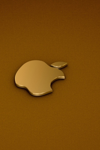 Sfondi Golden Apple Logo 320x480