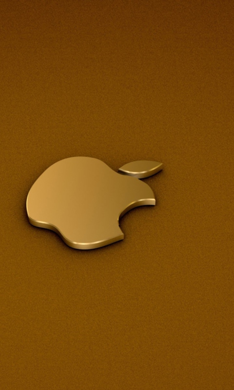 Sfondi Golden Apple Logo 480x800